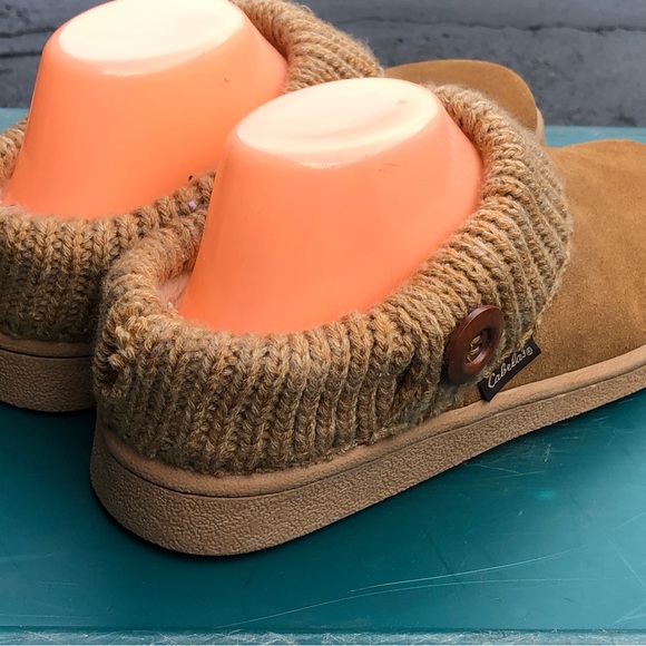 Cabela's Shoes Cabelas Womens Tan Suede Shearling Lined Low Back